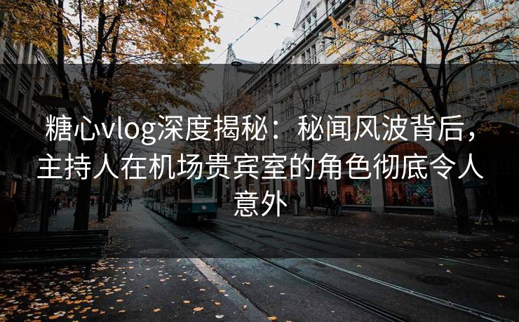 糖心vlog深度揭秘：秘闻风波背后，主持人在机场贵宾室的角色彻底令人意外