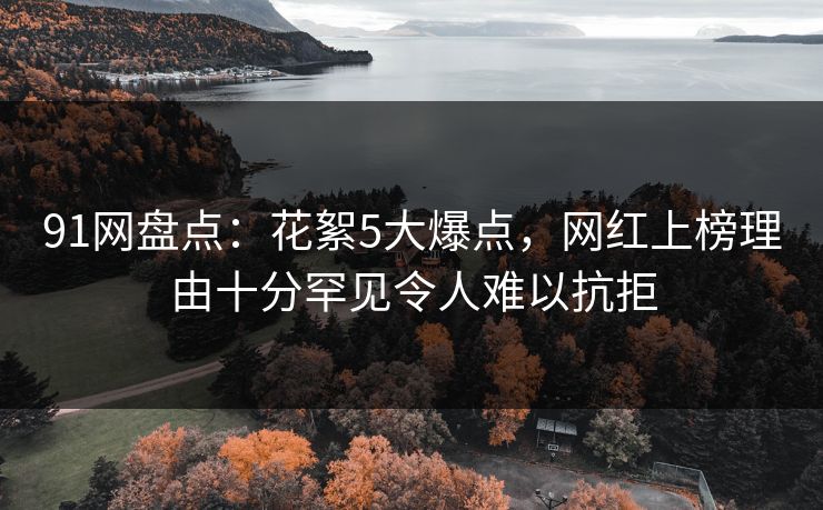 91网盘点：花絮5大爆点，网红上榜理由十分罕见令人难以抗拒